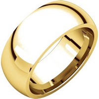 Item # XH123838E - 18K Yellow Gold 8mm Comfort Fit Wedding Band
