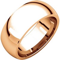 Item # XH123838RE - 18K Rose Gold 8mm Comfort Fit Wedding Band