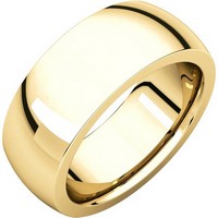 Item # XVH123838E - 18K Gold 8mm Very Heavy 8mm Plain Comfort Fit Band