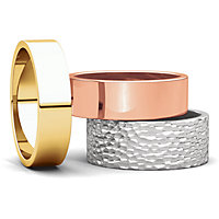 Flat Pipe Cut Wedding Bands