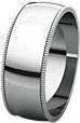 7mm Milgrain Wedding Bands