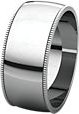 8mm Milgrain Wedding Bands