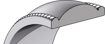 Milgrain Wedding Bands Cross Section