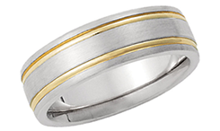 Tricolor Wedding Band image