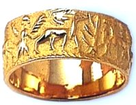 Wedding Ring with Ancient Motifes