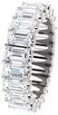 7.0CT Diamond Eternity Band Emerald Cut